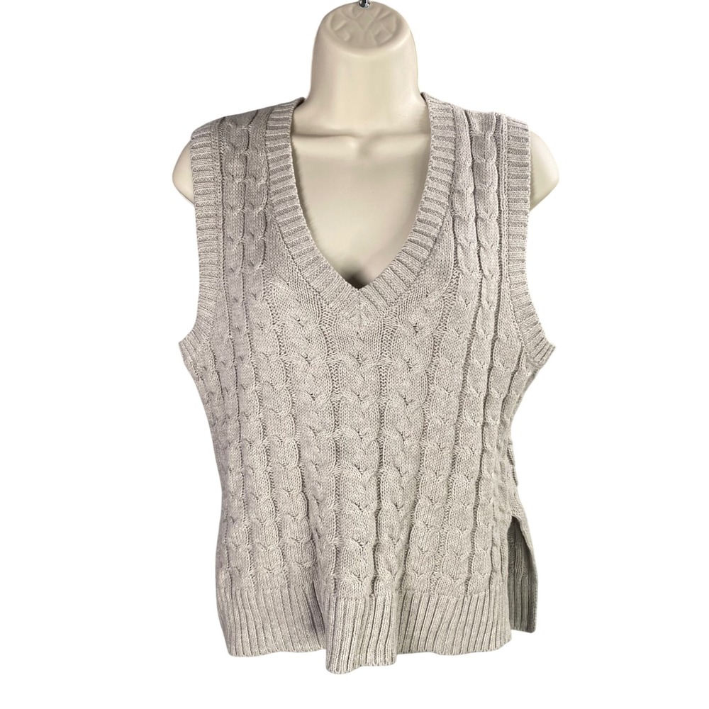 Cupcakes and‎ Cashmere Cable Knit Sweater Vest Womens Small Preppy Academia